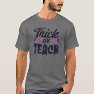 Trick eller Teach - Lärare Halloween Costume D T Shirt