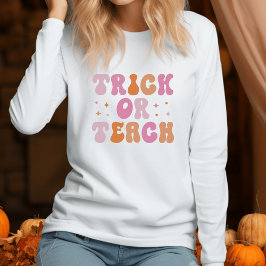 Trick eller Teach Retro T-Shirt