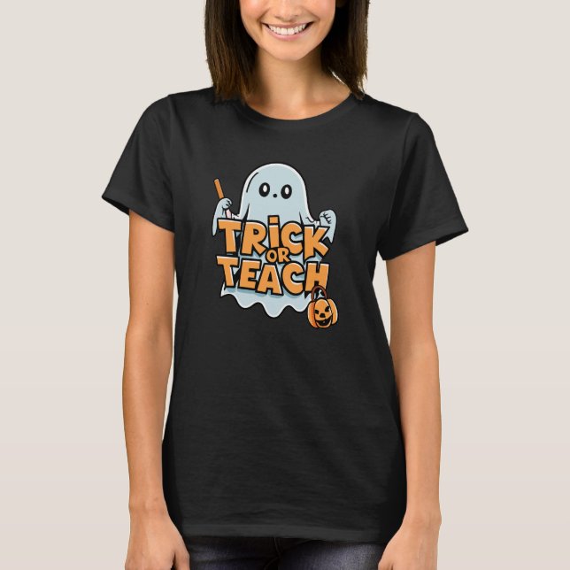 Trick eller Teach - Spooktacular Educators T Shirt (Framsida)