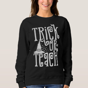 Trick eller Teach Witch Hat Spooky Teacher Life Ha T Shirt