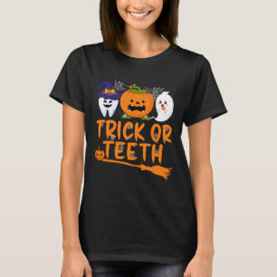 Trick eller Teeth Funny Dentist Halloween Dental S T Shirt