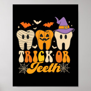 Trick eller Teeth Halloween Costumes Dental Istant Poster