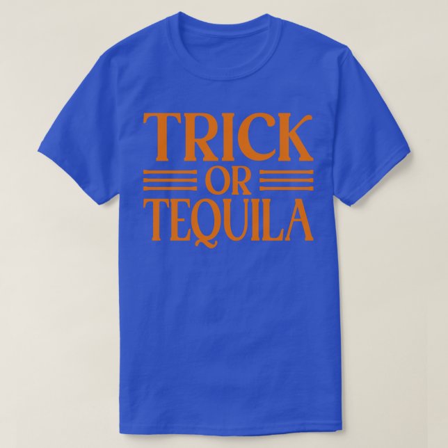 Trick eller Tequila Halloween fest Drinking Tequil T Shirt (Design framsida)
