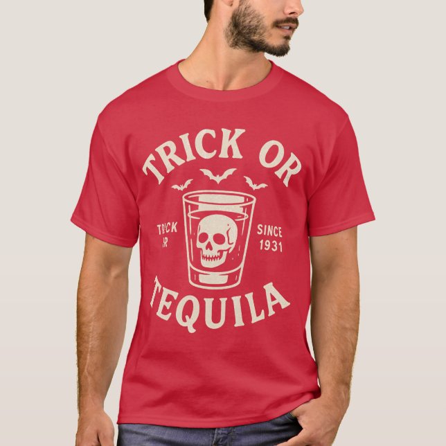 Trick eller Tequila T Shirt (Framsida)