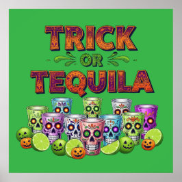 Trick eller Tequila Tee Poster