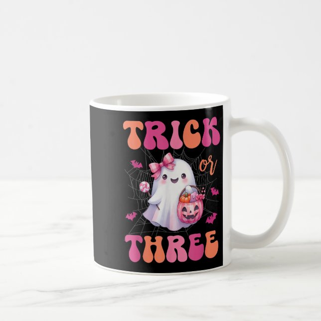 Trick eller tre Halloween 3 ÅRS Ghost Birthda Kaffemugg (Höger)