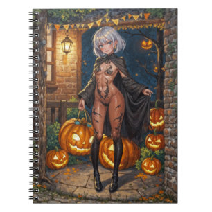 Trick eller Treat, Modig Halloween Costume Girl Anteckningsbok