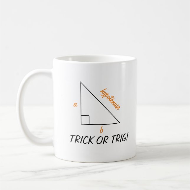 Trick eller Trig Math Halloween Personlig Teacher Kaffemugg (Vänster)