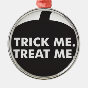 Trick Me Treat Me, Black White Julgransprydnad Metall