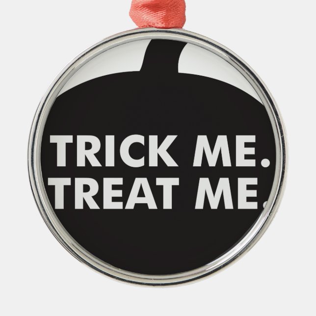 Trick Me Treat Me, Black White Julgransprydnad Metall (Framsidan)
