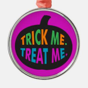 Trick Me Treat Me, Halloween Multi-Färg Julgransprydnad Metall