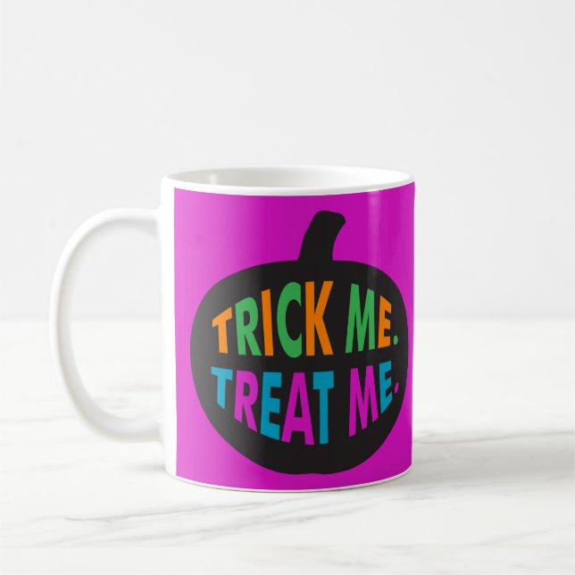 Trick Me Treat Me, Halloween Multi-Färg Kaffemugg (Vänster)
