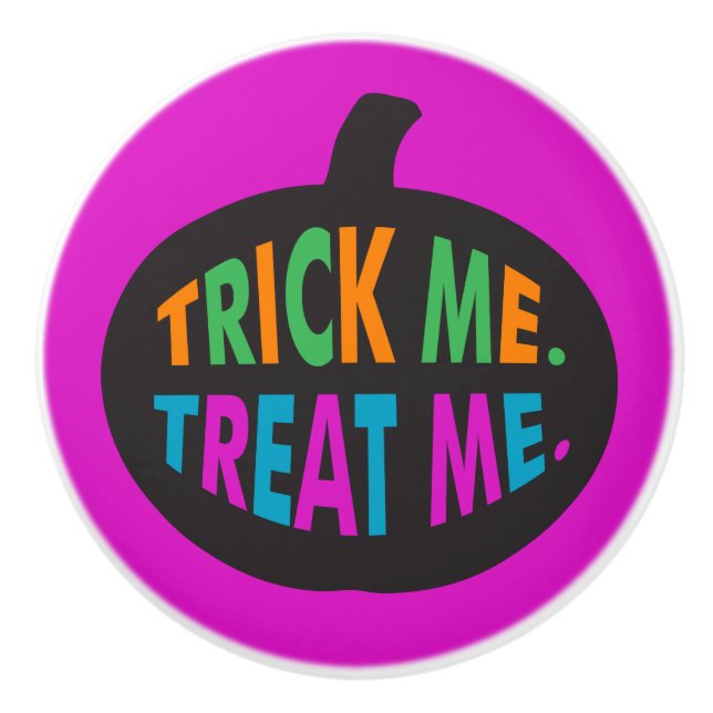 Trick Me Treat Me, Halloween Multi-Färg Knopp (Framsidan)