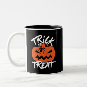 Trick O Treat Jack o lantern Funny Halloween Två-Tonad Mugg