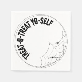 trick-o-treat yo-själv-lyxnapkin - halloween pappersservett