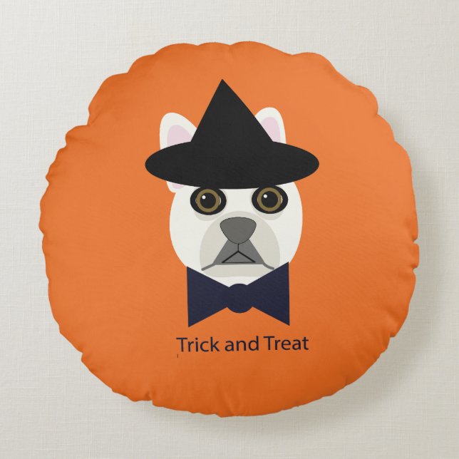 TRICK OCH TREAT FRENCHIE RUND KUDDE (Framsidan)