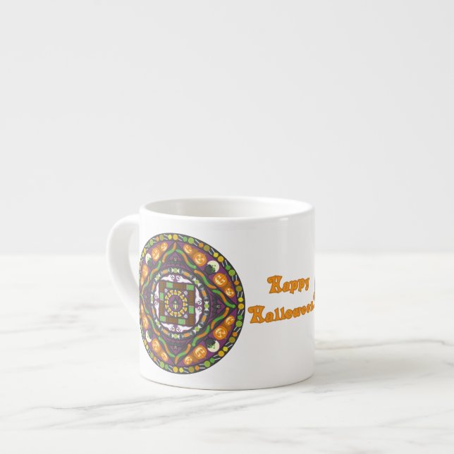 Trick och Treat Mandala Specialmugg Espressomugg (Framsida vänster)