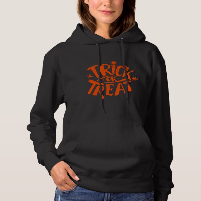Trick of Treat Rolig Typsnitt orange T Shirt (Framsida)