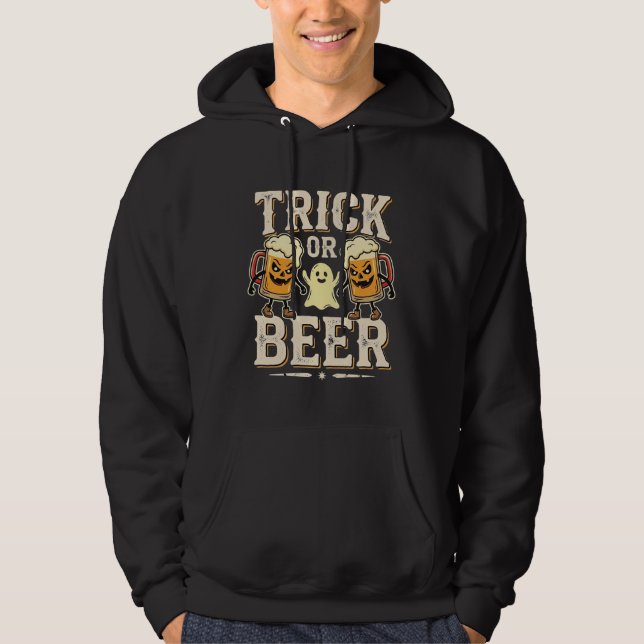 Trick or Beer Halloween Öl Design_1 Hoodie (Framsida)