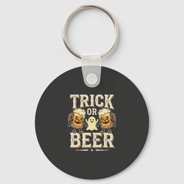 Trick or Beer Halloween Öl Design_1 Nyckelring (Framsida)