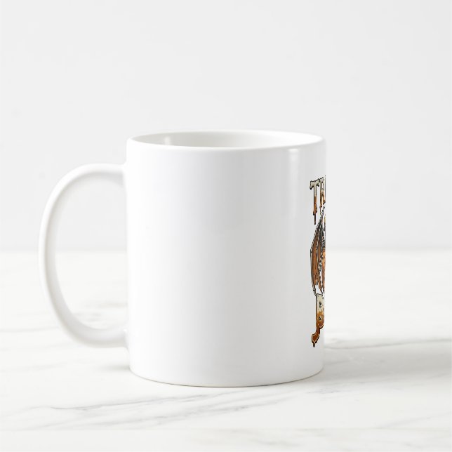 Trick Or Beer Halloween-pumpa Skelettvingar Mugg (Vänster)