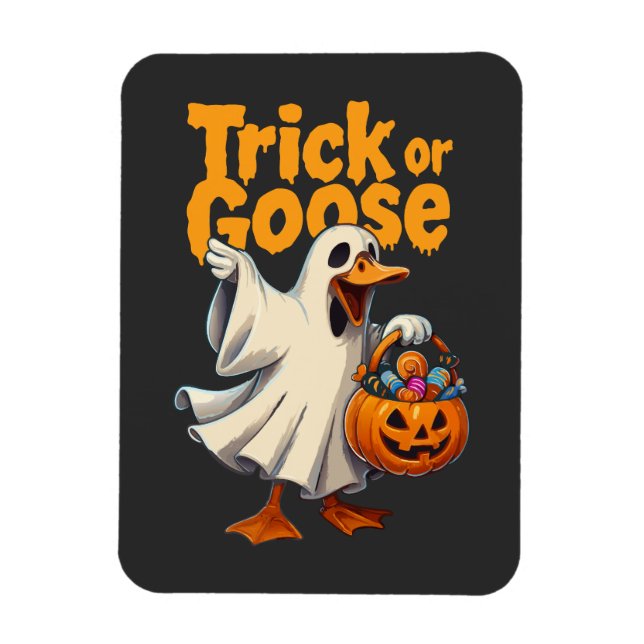 Trick or Goose Halloween Goose Magnet (Vertikal)
