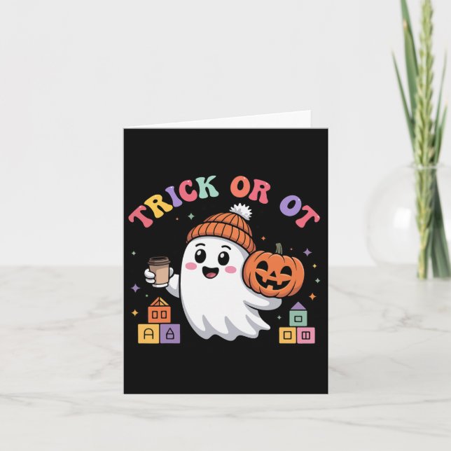 Trick Or Ot Kuslig Arbetsterapi Spökhall Kort (Framsida)
