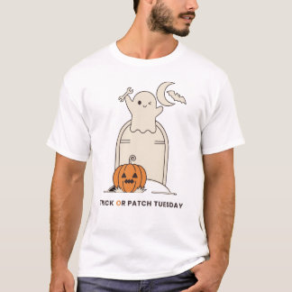 Trick or Patch Tuesday Rolig Sysadmin Halloween T Shirt