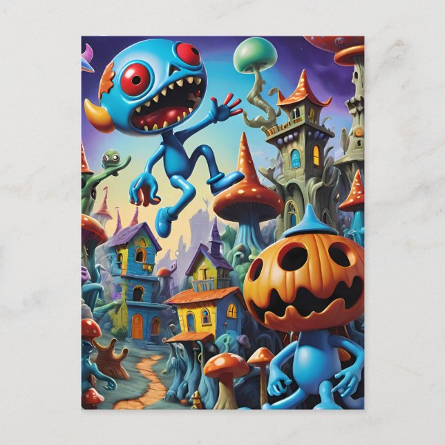 Trick or Shroom - Ken Gage Fantasy Art Vykort (Framsida)