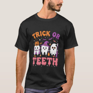 Trick Or Tänder Rolig Tandläkare Tandvårdsteam Hal T Shirt