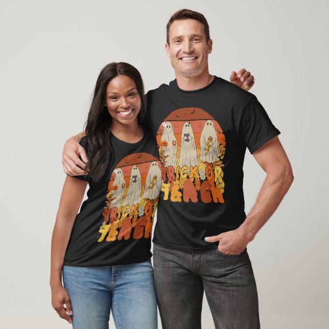 Trick or Teach Boo Halloween T Shirt (Unisex)