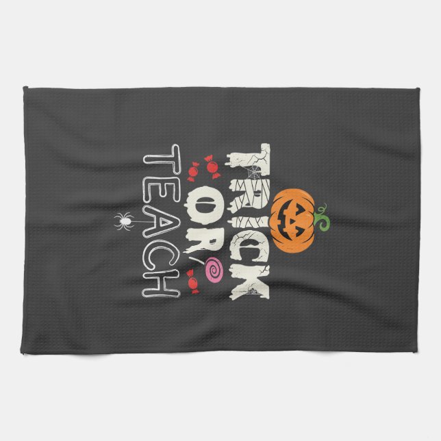 Trick or Teach Halloween Lärardesign (2)_1 Kökshandduk (Horisontell)