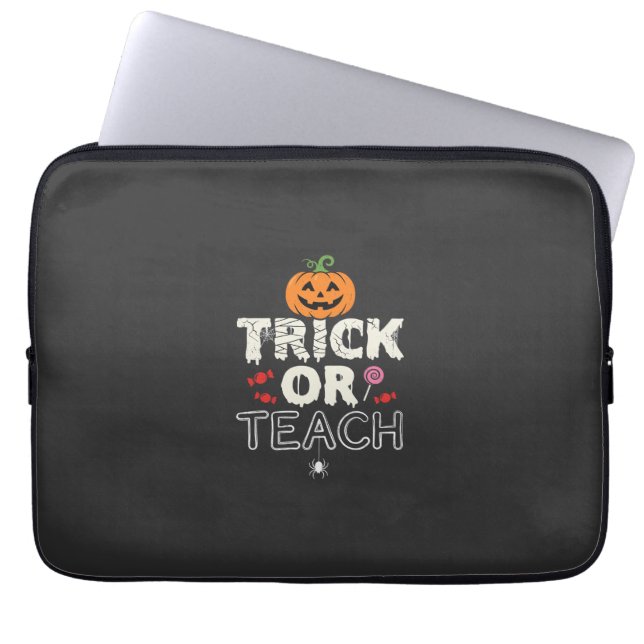 Trick or Teach Halloween-lärare Design (2)_1 Laptop Fodral (Framsidan)