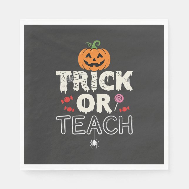 Trick or Teach Halloween-lärare Design (2)_1 Pappersservett (Framsidan)