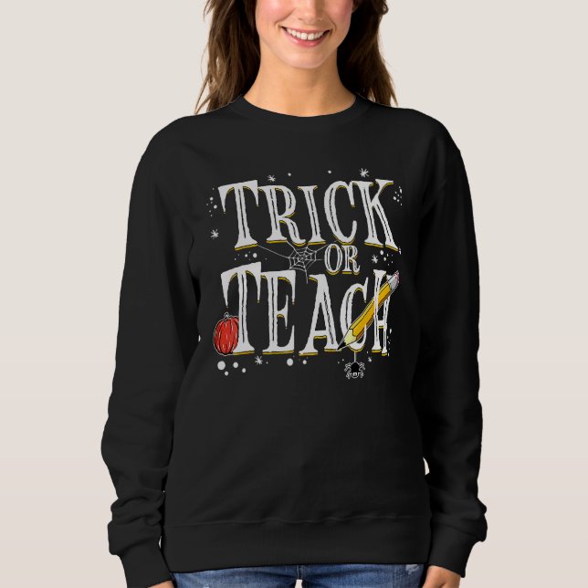 Trick Or Teach  Lärar Halloween Kostym 2022 T Shirt (Framsida)
