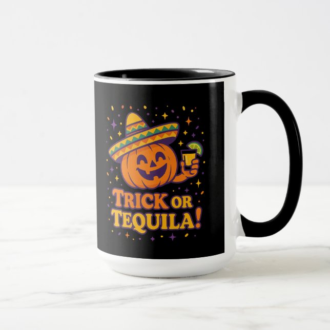 Trick or Tequila – Rolig Halloween-pumpafest Mugg (Höger)