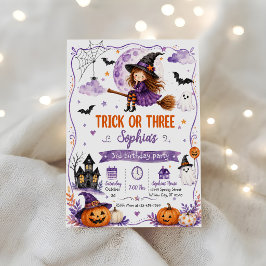Trick or Three 3-års födelsedag Inbjudningar