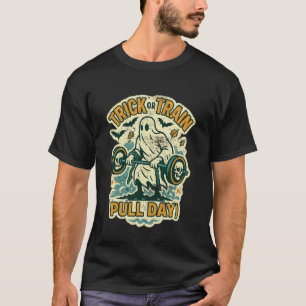 Trick Or Train Dragdag Skräckig Gammal Skola 90's T Shirt