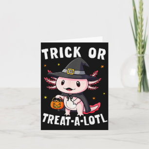 Trick Or Treat A Lotl Axolotl Halloween Kostym Wi Kort