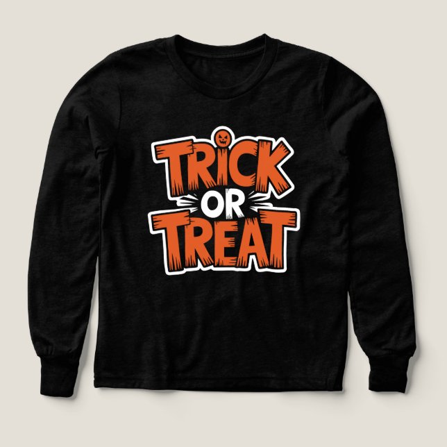Trick-or-Treat Badge T Shirt (Design framsida)