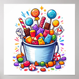 Trick-or-Treat Candy Bucket Poster