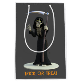 Trick or Treat. Cartoon Grim Reaper