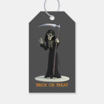 Trick or Treat. Cartoon Grim Reaper