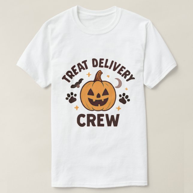 Trick or Treat Delivery Crew Halloween T-Shirt  (Design framsida)