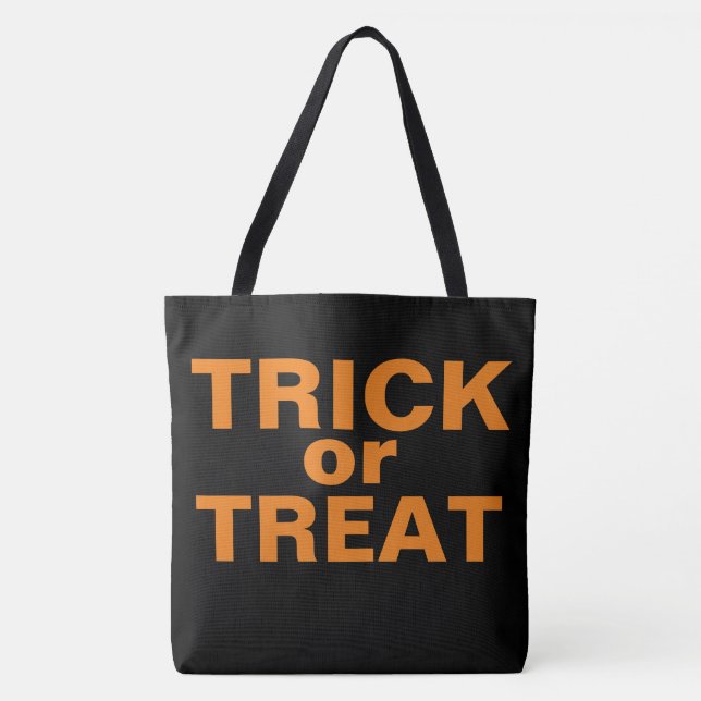 Trick or Treat-design med text Tygkasse (Framsida)