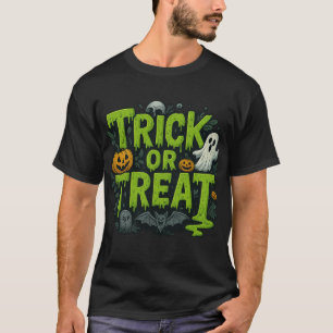 Trick or Treat Drypande Font T-Shirt