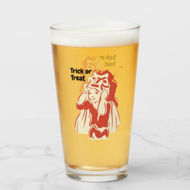 Trick or Treat-flicka Glaskopp (Framsida fylld)