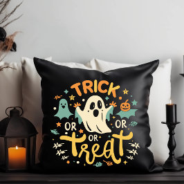 Trick or Treat Ghost Halloween Kudde