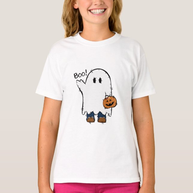 Trick-or-Treat Ghost T-Shirt (Framsida)