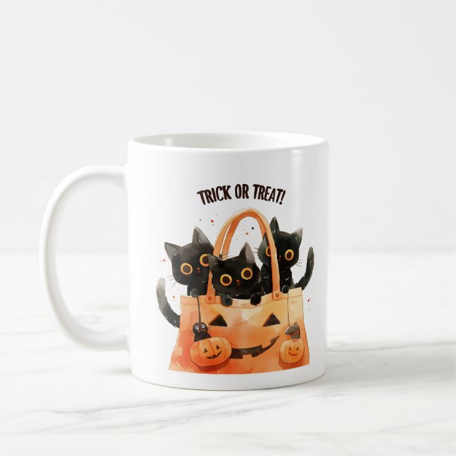 Trick or Treat – Godispåse Katt Mugg (Vänster)